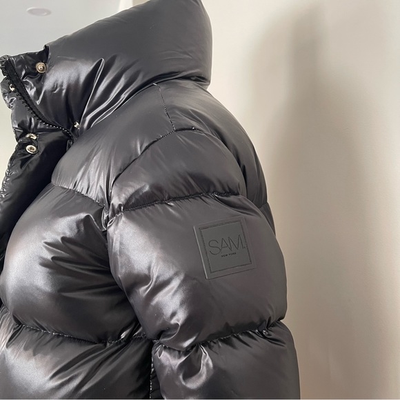 SAM NYC ZOE Puffer Down Coat In Jet Black - Picture 8 of 15